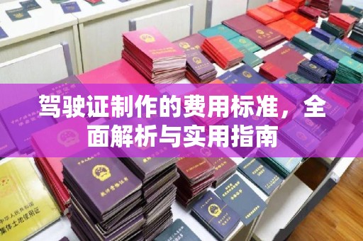 集安驾驶证制作的费用标准，全面解析与实用指南