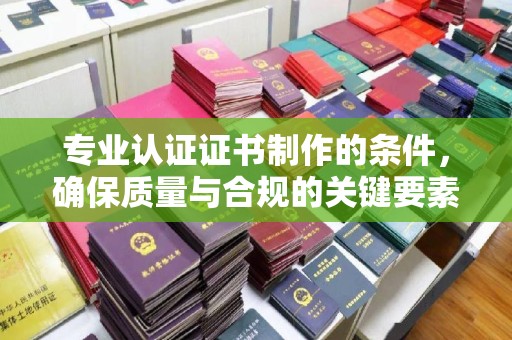 集安专业认证证书制作的条件，确保质量与合规的关键要素