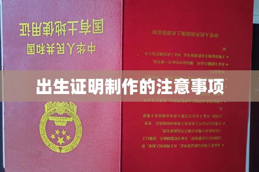 集安出生证明制作的注意事项